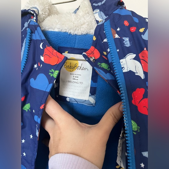 Mini Boden Baby Boden Woodland Creatures snowsuit - Picture 9 of 17